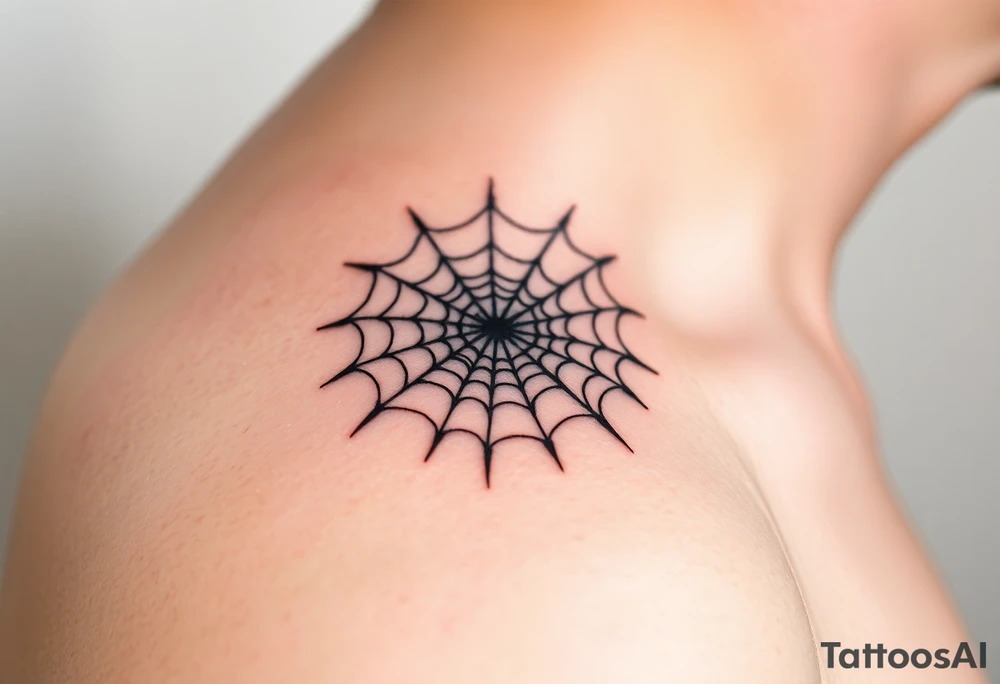 Spider web tattoo idea