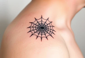 Spider web tattoo idea