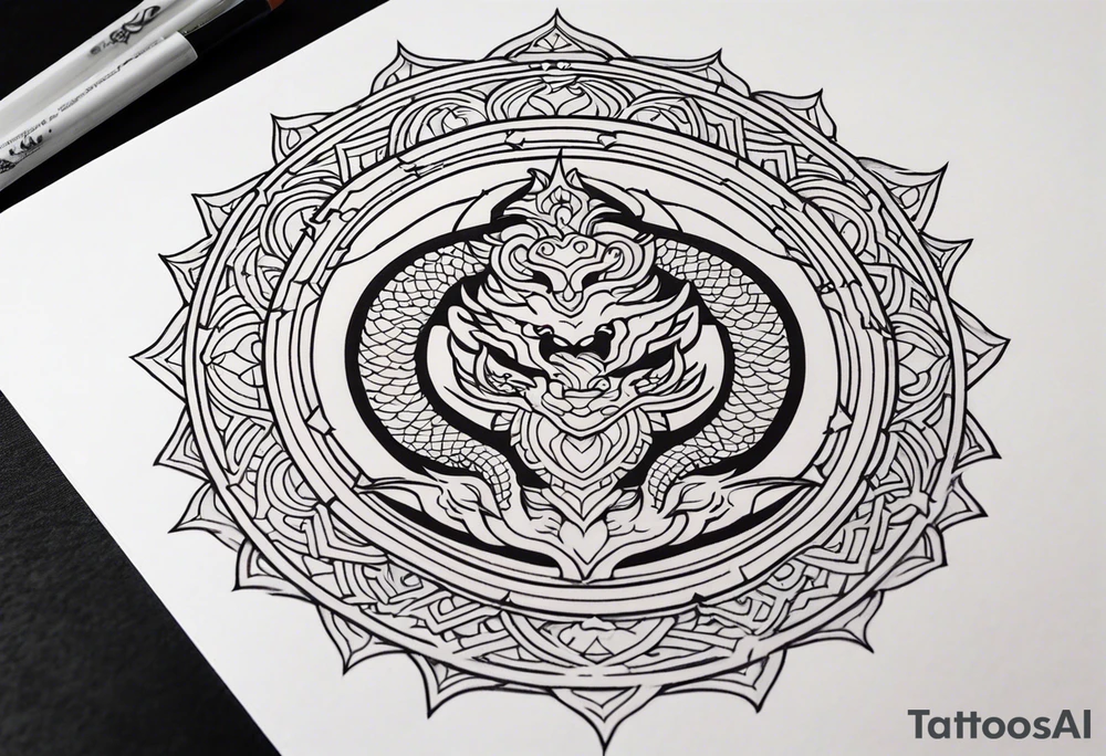 Dragon Mandala tattoo idea