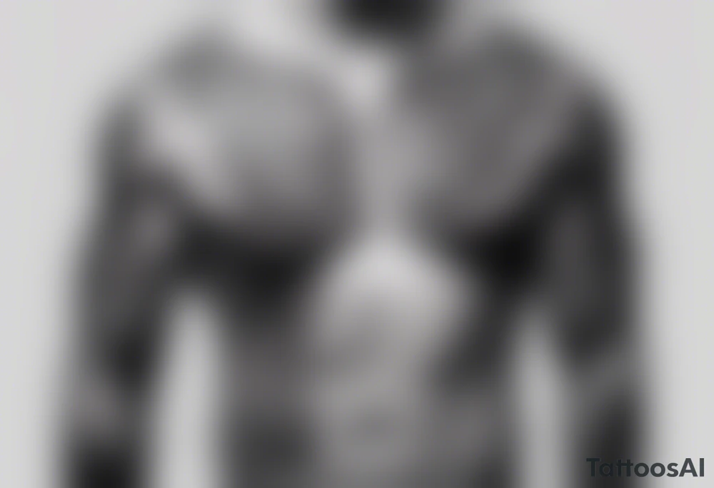 Chest tattoo only on one side of the chest tattoo idea