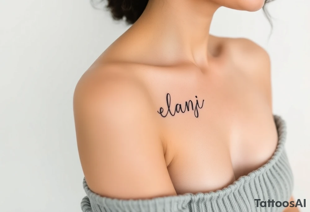 kehlani in cursive tattoo idea