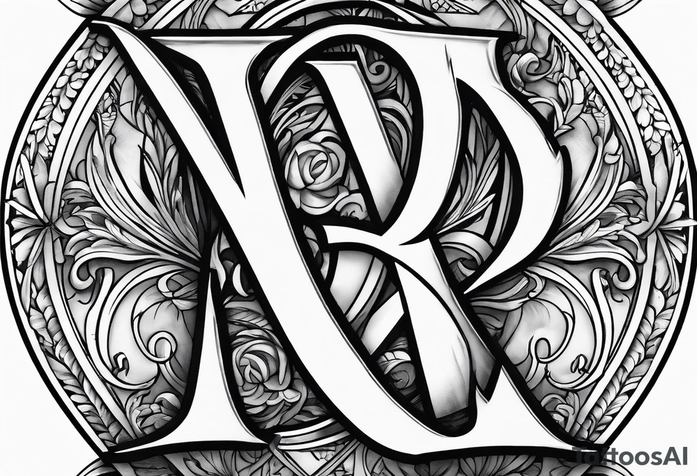 Capital letter Y followed by the Roman date June 1 tattoo idea