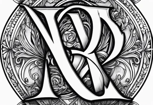 Capital letter Y followed by the Roman date June 1 tattoo idea