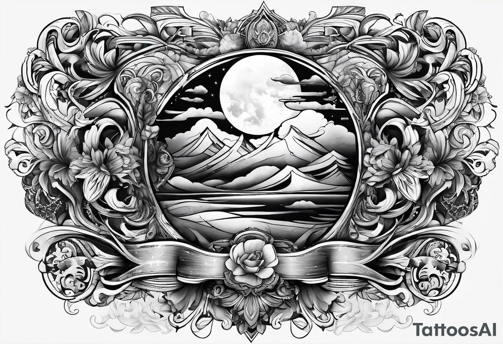 A.O. In big letters across the sky tattoo idea A.O. In big letters across the sky tattoo idea