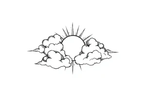 The clouds, the sun, and the moon tattoo idea