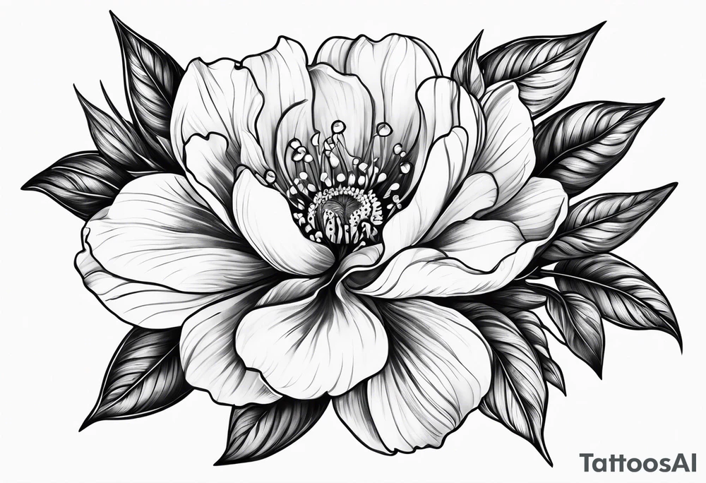 December birth flower tattoo idea