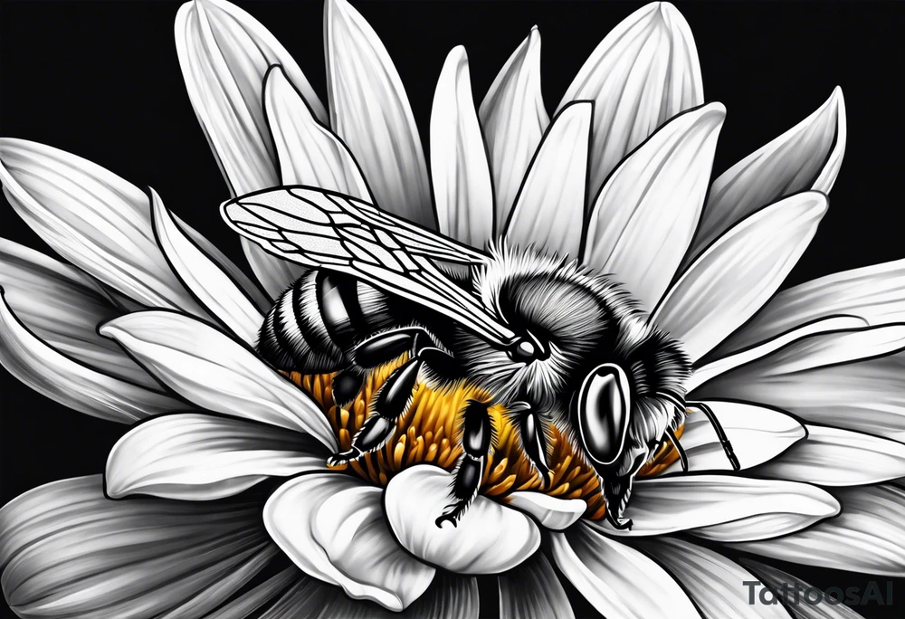 Small bee, not real tattoo idea