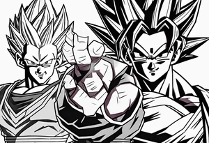 Dragon ball z, dragon ball, goku, vegeta, gogeta, frieza, cell, gohan, trunks, buu tattoo idea