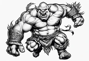 leaping ogre tattoo idea