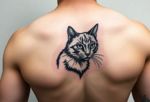 black cat tattoo idea