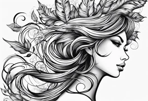 Leaves swirling in the wind tattoo idea