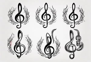 Treble hook tattoo idea