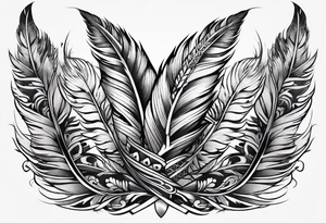 Feather band tattoo idea