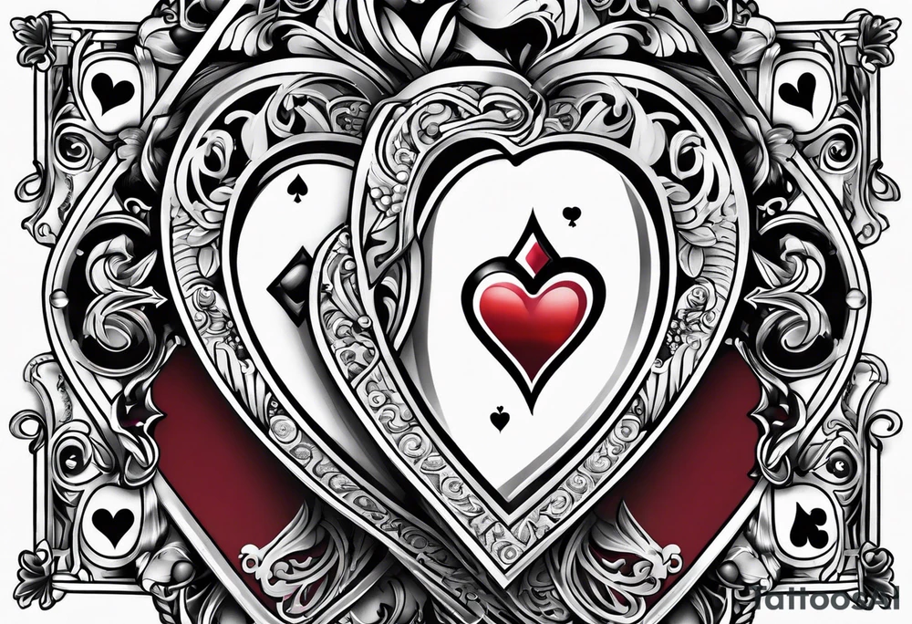 Jack of hearts card tattoo idea