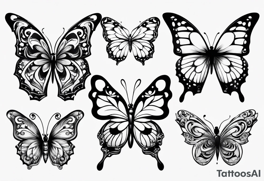 Butterflies tattoo idea