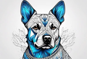 Dog blue tattoo idea