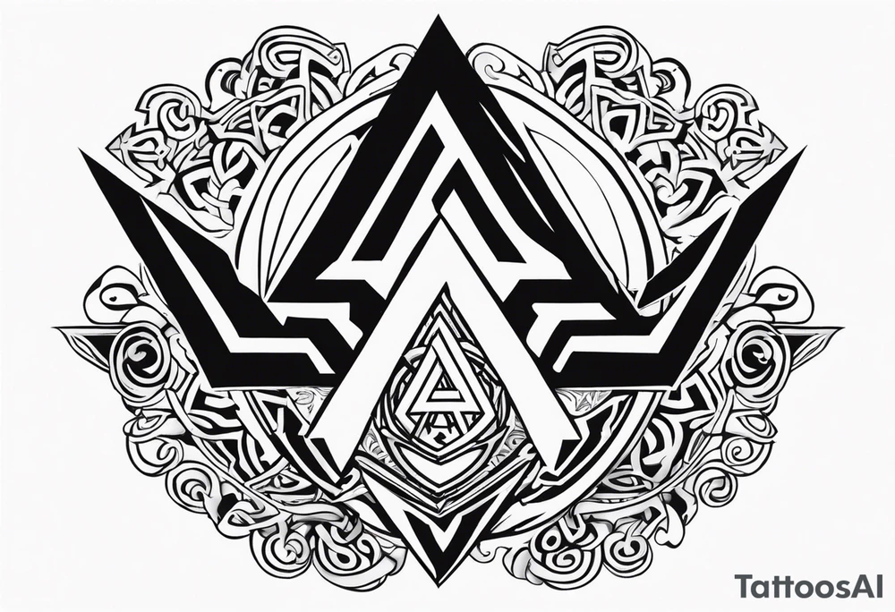 Valhalla sword shield valknut tattoo idea