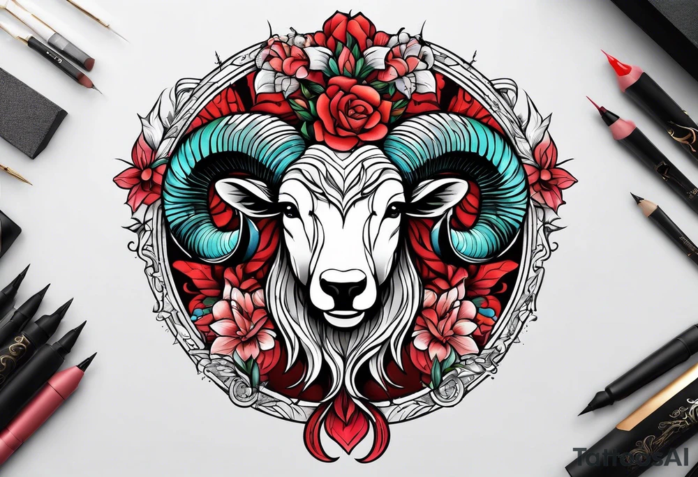 Zodiac aries tattoo idea