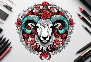Zodiac aries tattoo idea