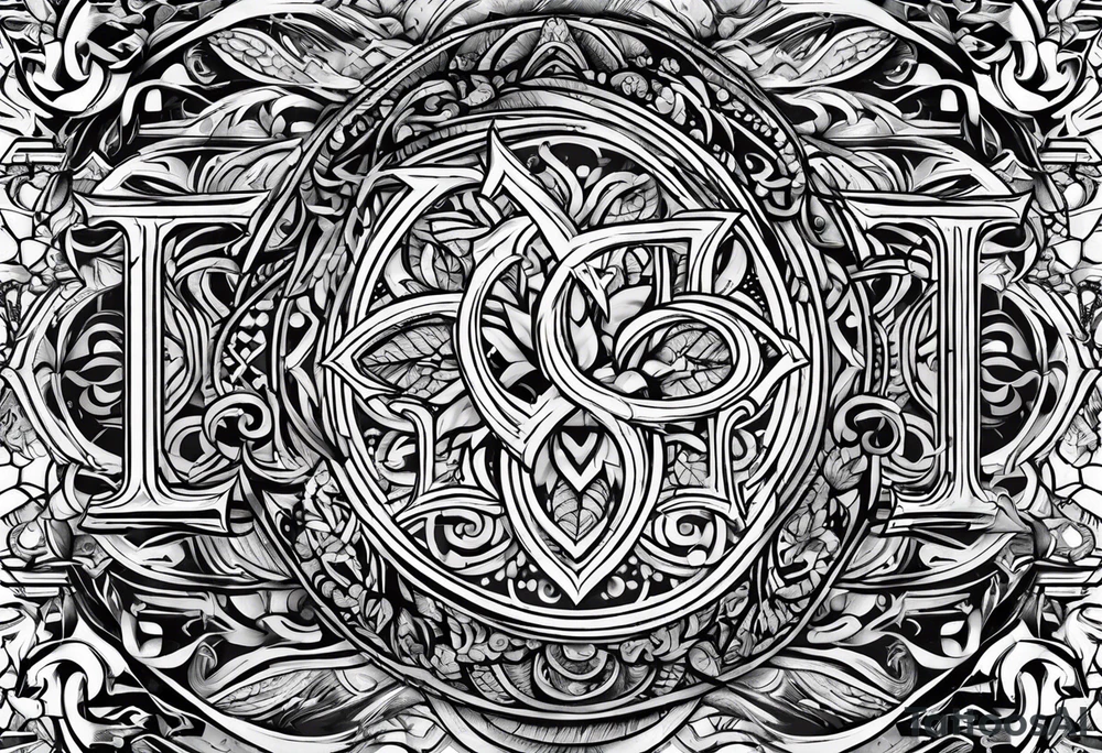 Initials JC tattoo idea
