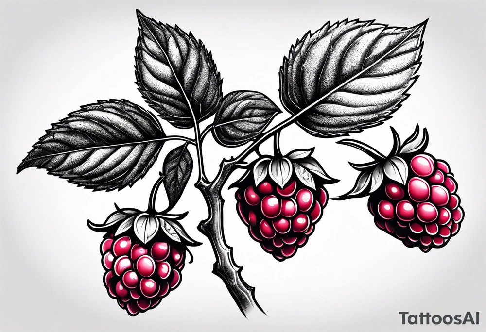 a single long raspberry branch that is growing downwards tattoo idea a single long raspberry branch that is growing downwards tattoo idea