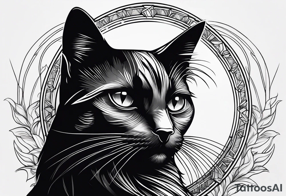 Black Cat tattoo idea