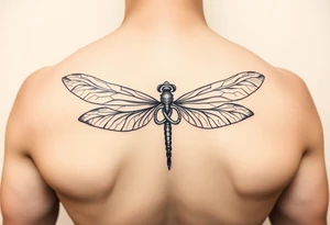 dragonfly with infinity sybol body tattoo idea