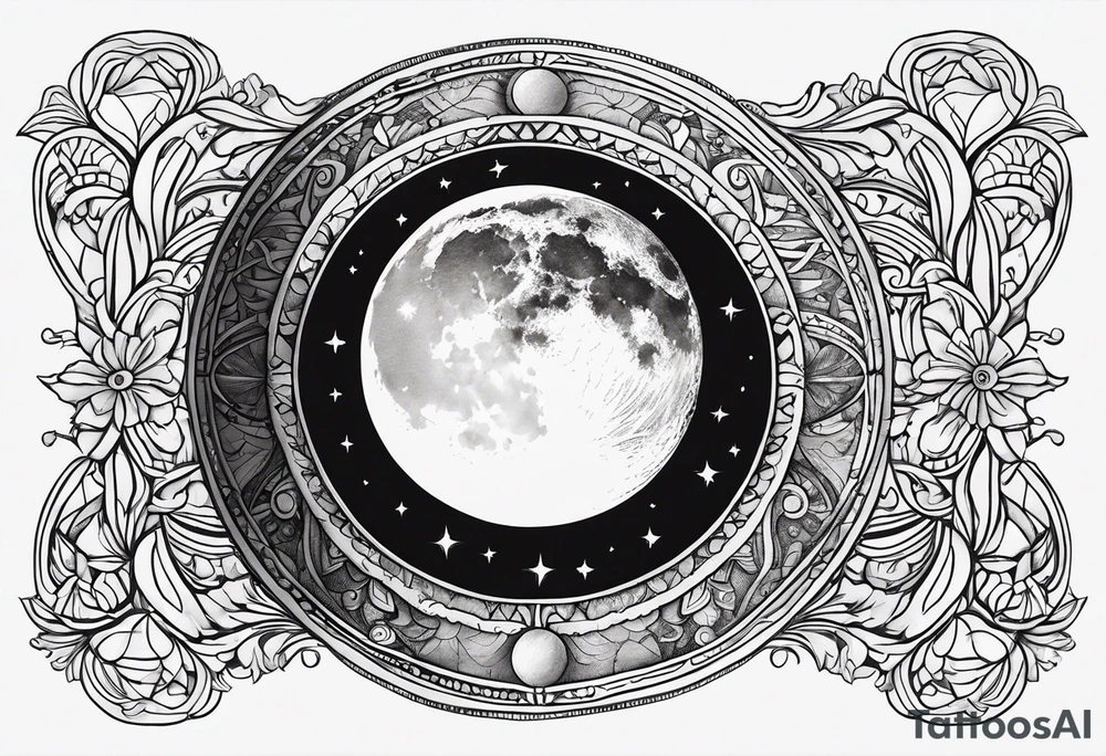 Moon phase tattoo idea
