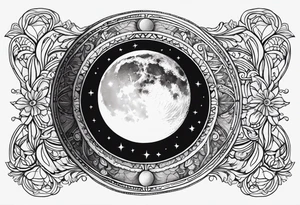 Moon phase tattoo idea
