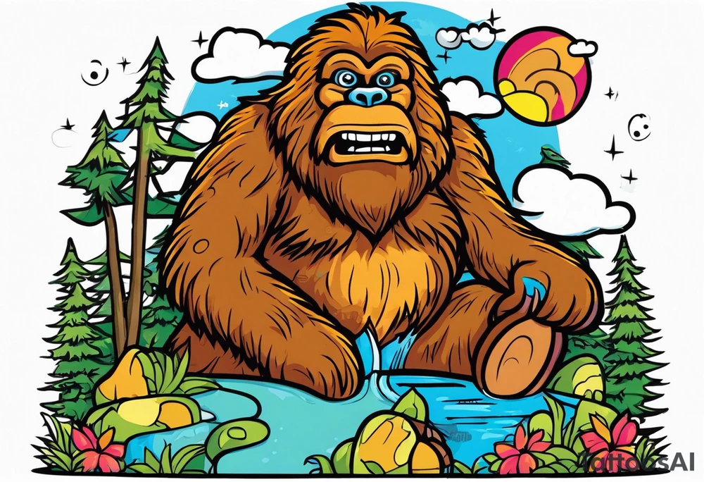 bigfoot in therapy tattoo idea