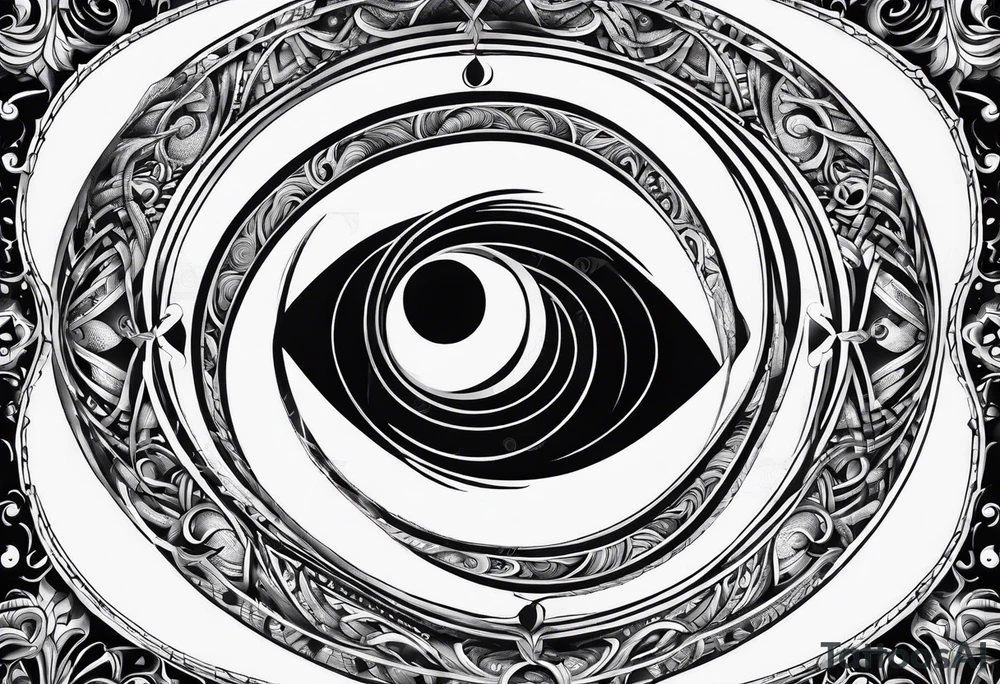 infinity symbol as a black hole tattoo idea