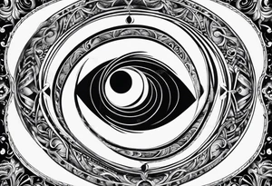 infinity symbol as a black hole tattoo idea