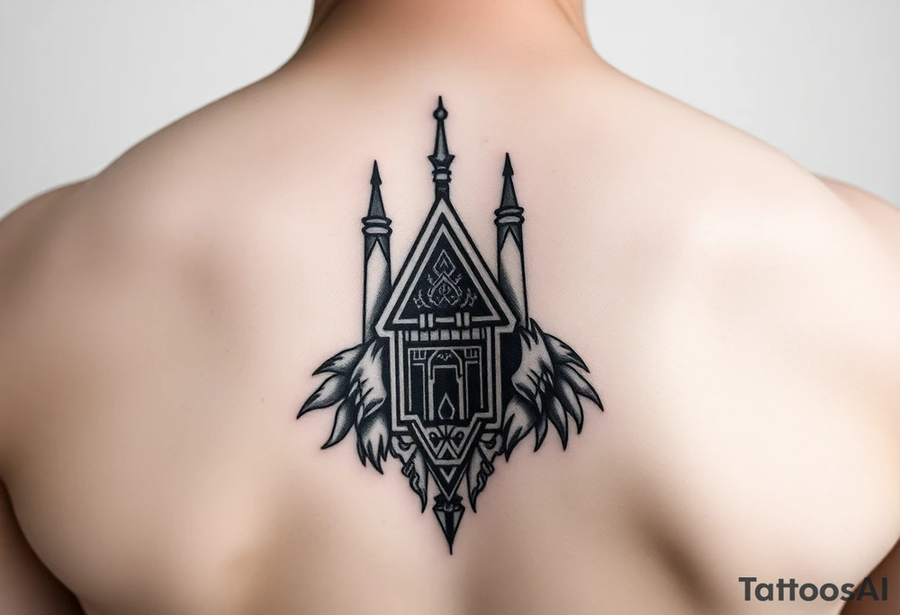 negative space tattoo inspired by the tulum tattoo idea