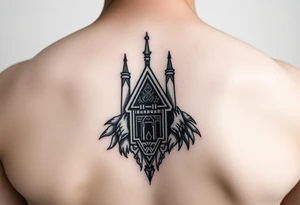 negative space tattoo inspired by the tulum tattoo idea