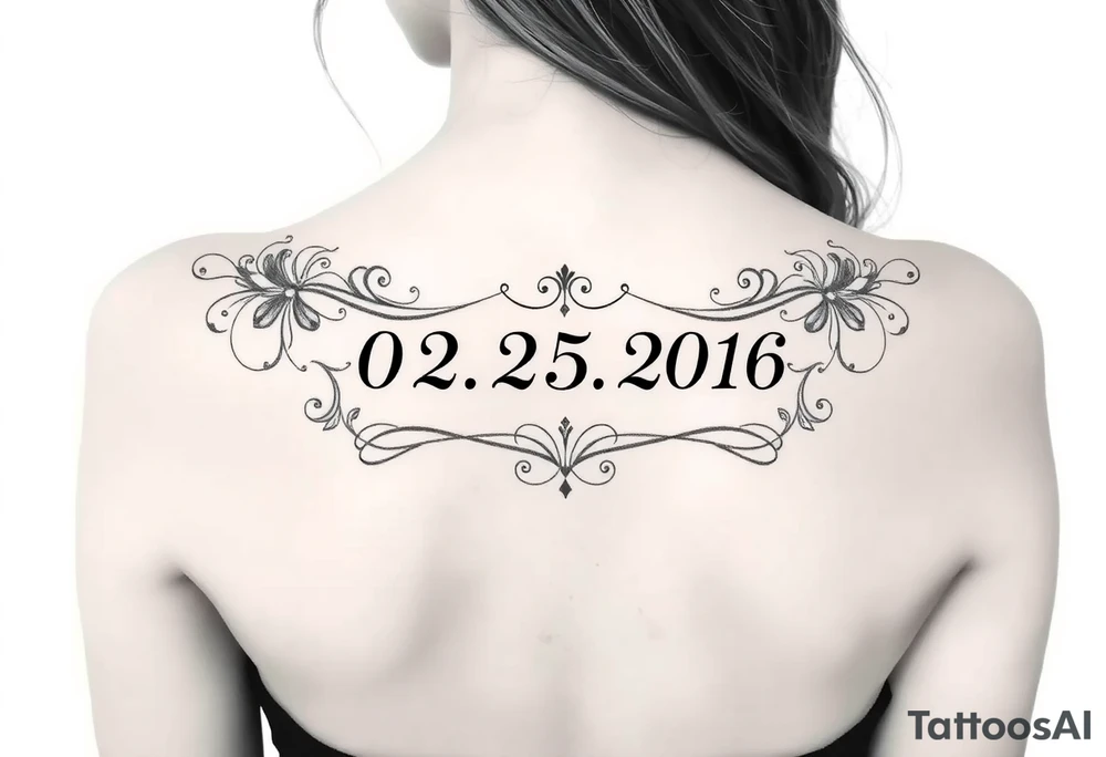 03.25.2016 in roman numerals tattoo idea