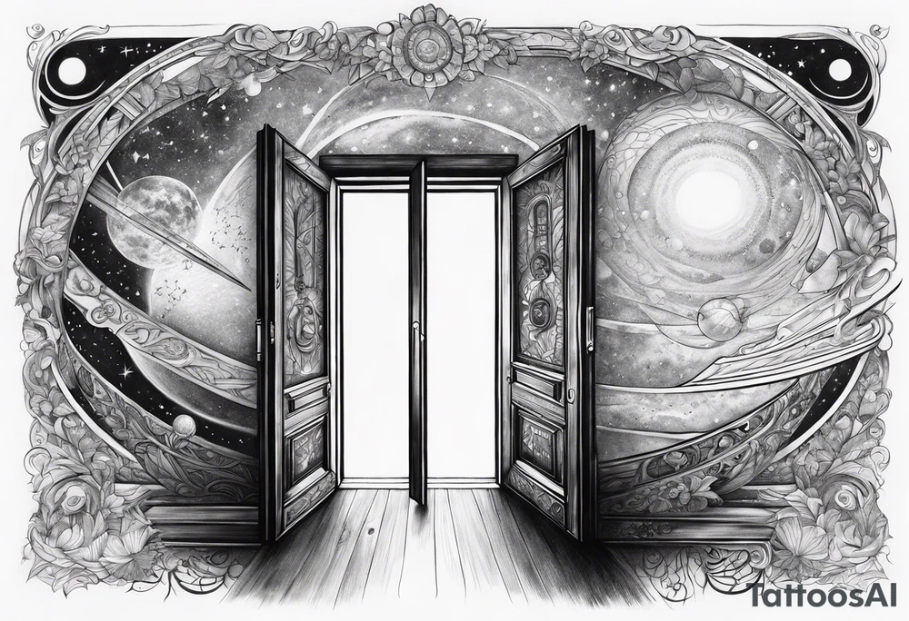 An Open Door that opens to a whole Universe tattoo idea