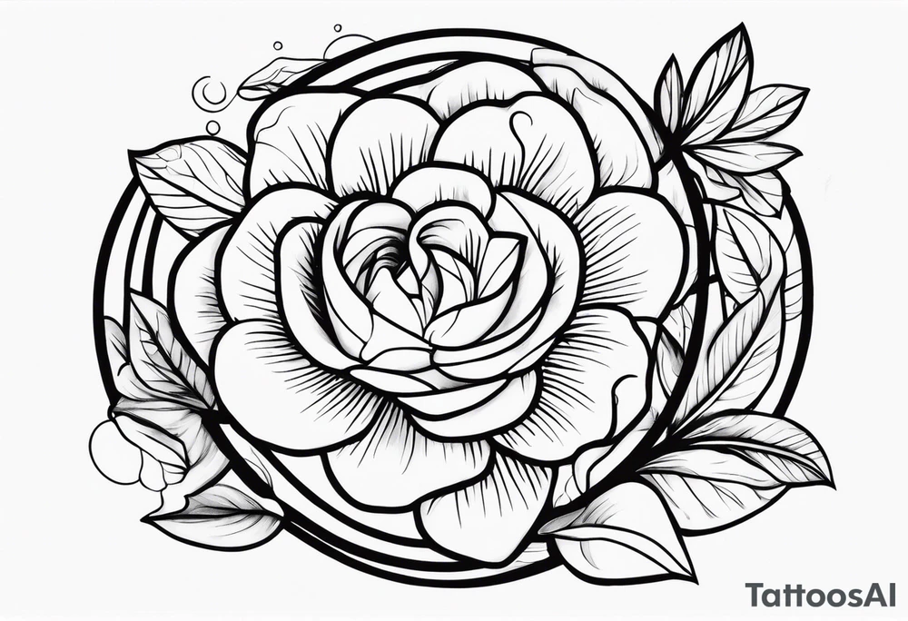 Lua com flores tattoo idea