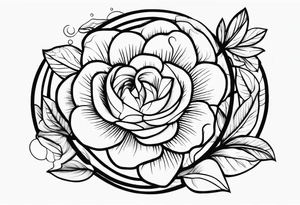 Lua com flores tattoo idea