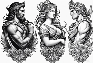 Greek or Roman mythology half sleeve tattoo idea