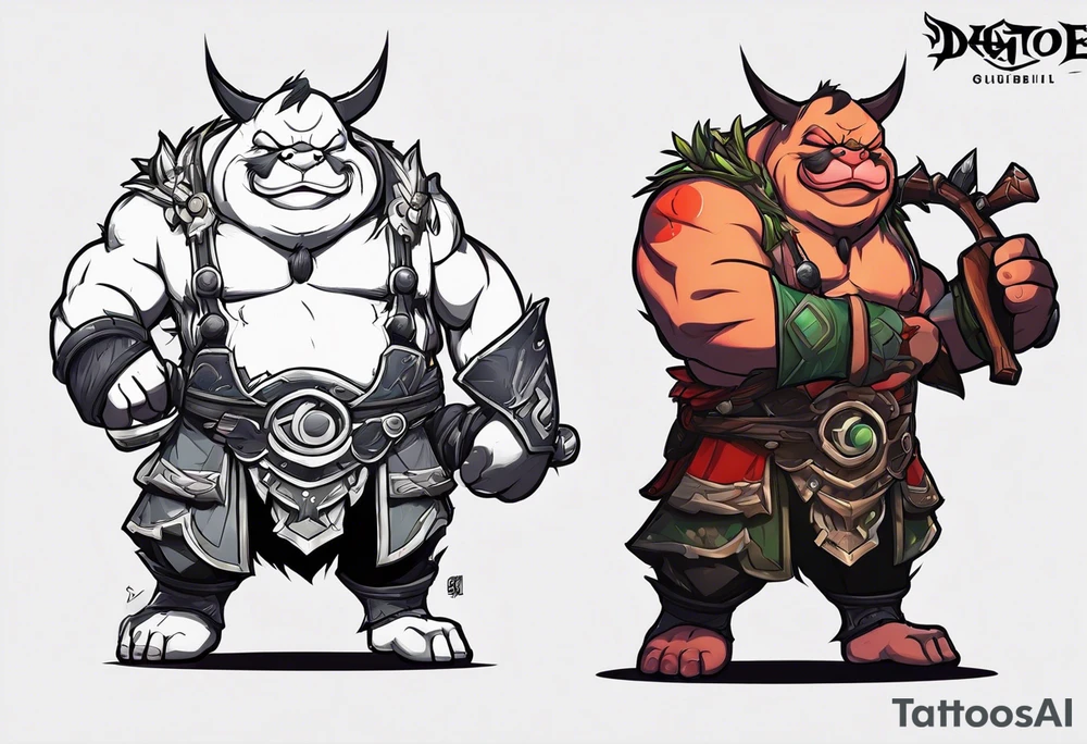 pudge in dota 2 tattoo idea