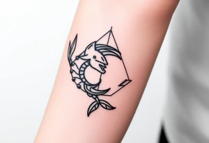 zodiac sign "pisces + cancer" tattoo idea