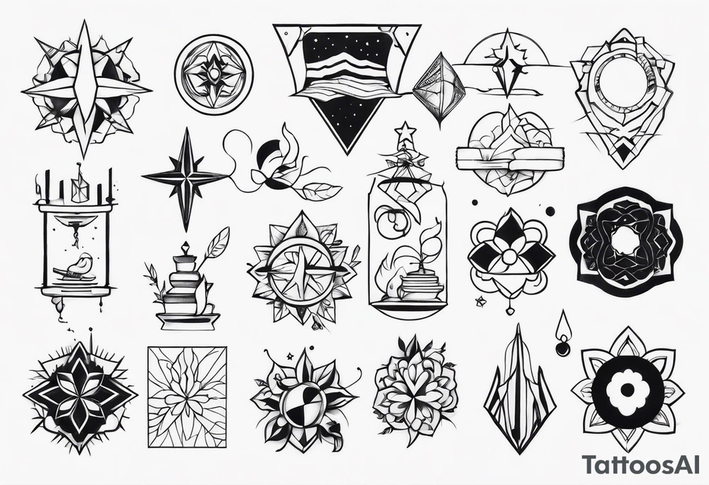 Tattoo flash sheet tattoo idea