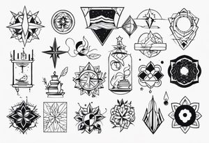 Tattoo flash sheet tattoo idea