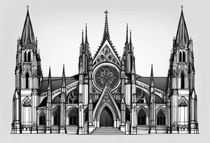 Gothic cathedral tattoo idea