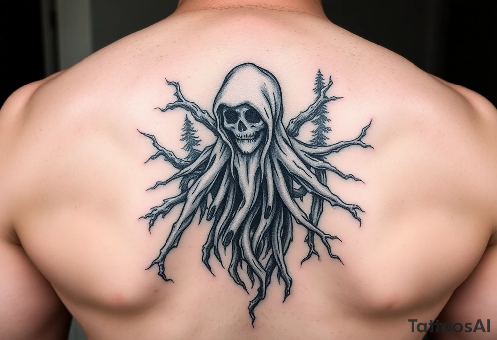 Forest ghost with snoofkin form tattoo idea