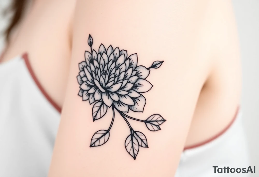 rose and chrysanthemum tattoo idea