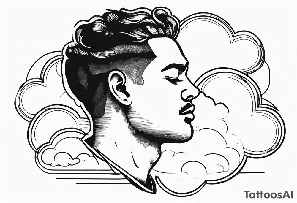 Head in the clouds tattoo idea