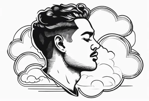 Head in the clouds tattoo idea