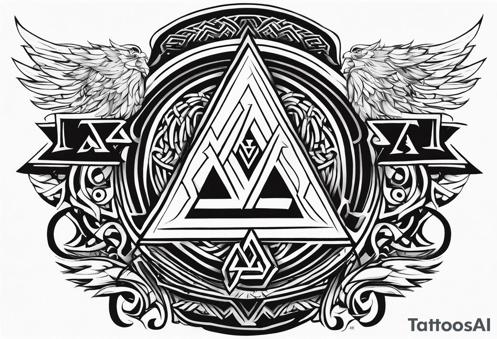 Valhalla sword shield valknut tattoo idea