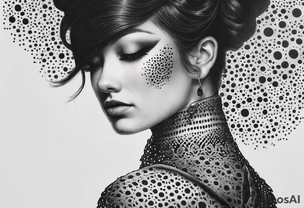 ripped lace over armor tattoo idea